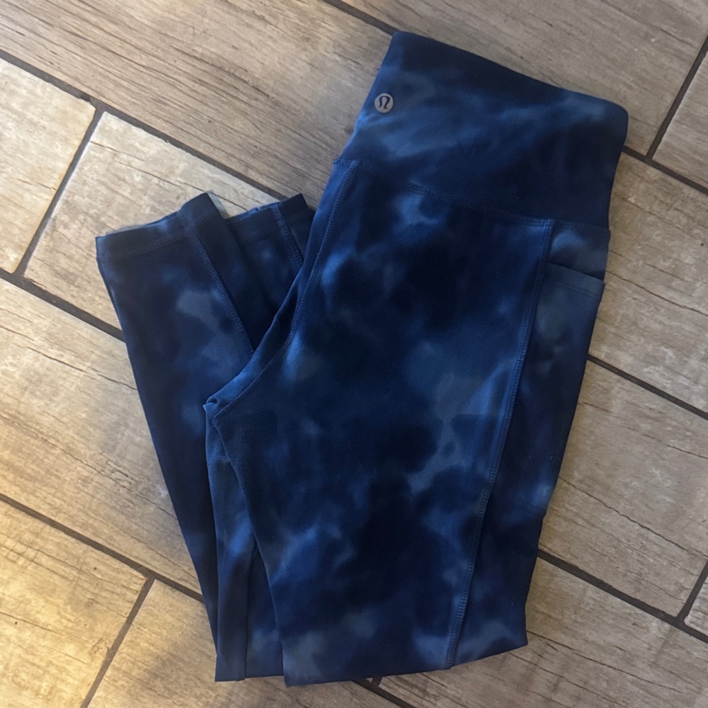 Lululemon Blue Tie-Dye Leggings